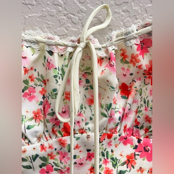 Commense Floral Print Trim Cami Midi Dress XL - Picture 5 of 16